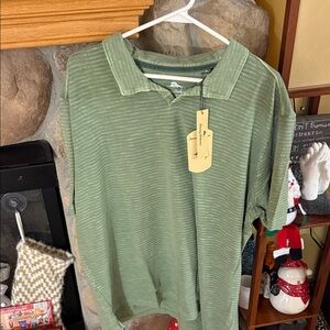 Tommy Bahama Olive Polo Shirt 2XL NWT